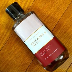 NWT Bath & Body Works Rosewood & Smoke Shower Gel With Aloe & Vitamin E